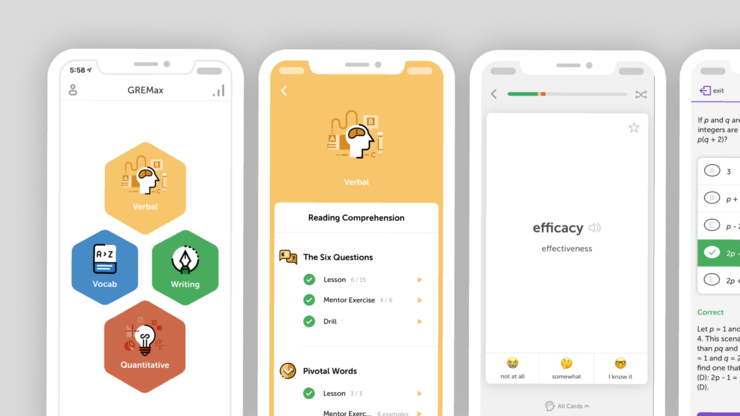 Preview of Gremax gre prep mobile study aid project